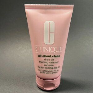 Clinique All About Clean Rinse-Off Foaming Cleanser 5 fl oz Dry Combo to Oily